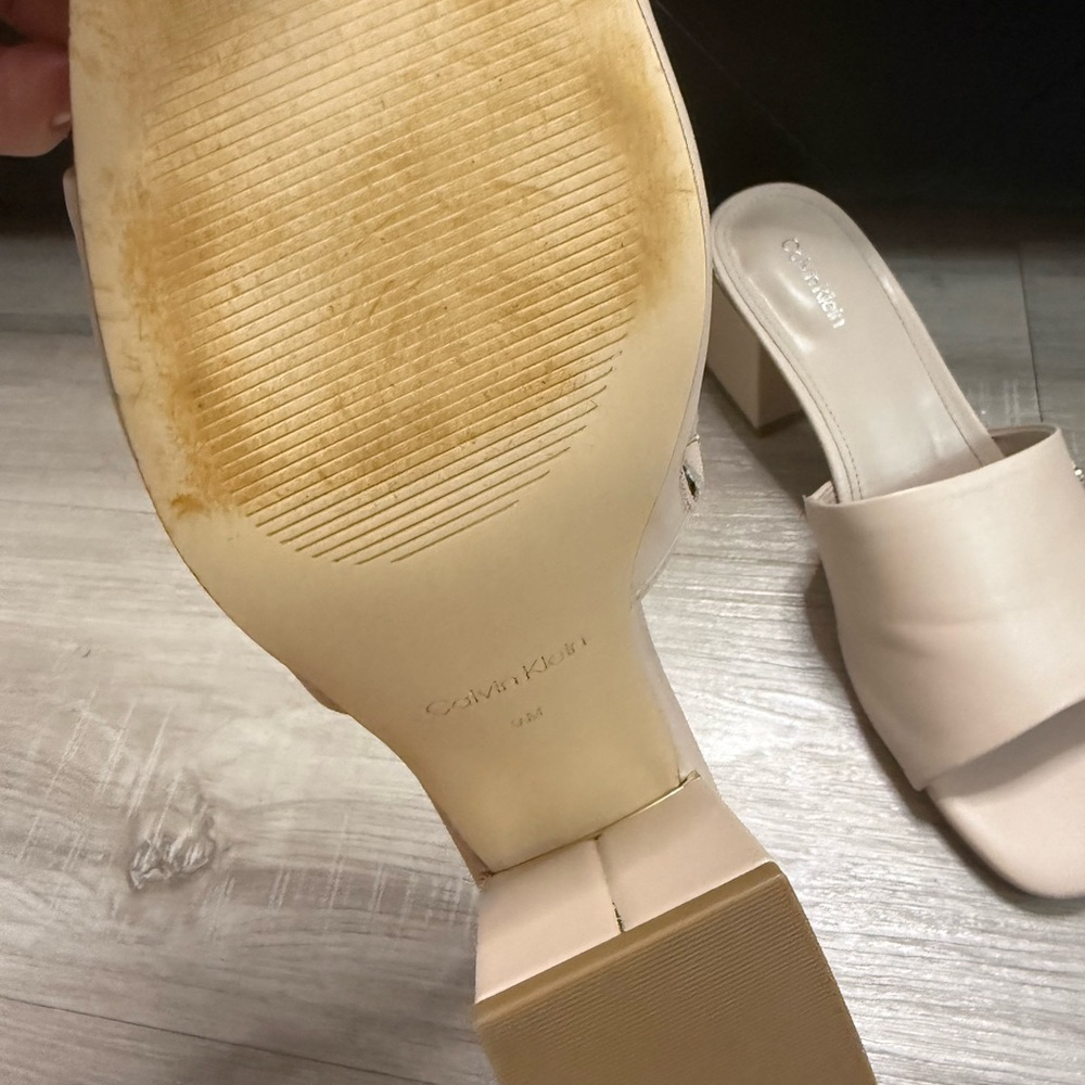 Calvin Klein Women's Beige Mules - Picture 6 of 9
